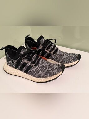 Adidas NMD R2 Primeknit Core Black Sneakers - Men’s Size 11.5